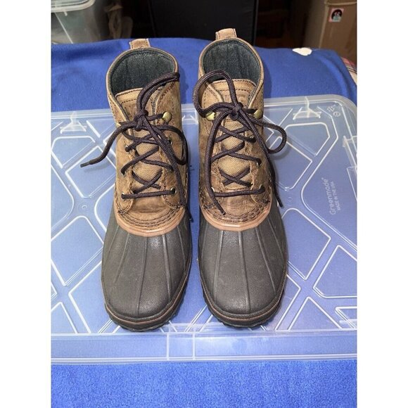 UGG Waterproof Zetik Leather Duck Boots Men’s Brown Tan Tops 1017304 Sz 9 - Picture 3 of 14